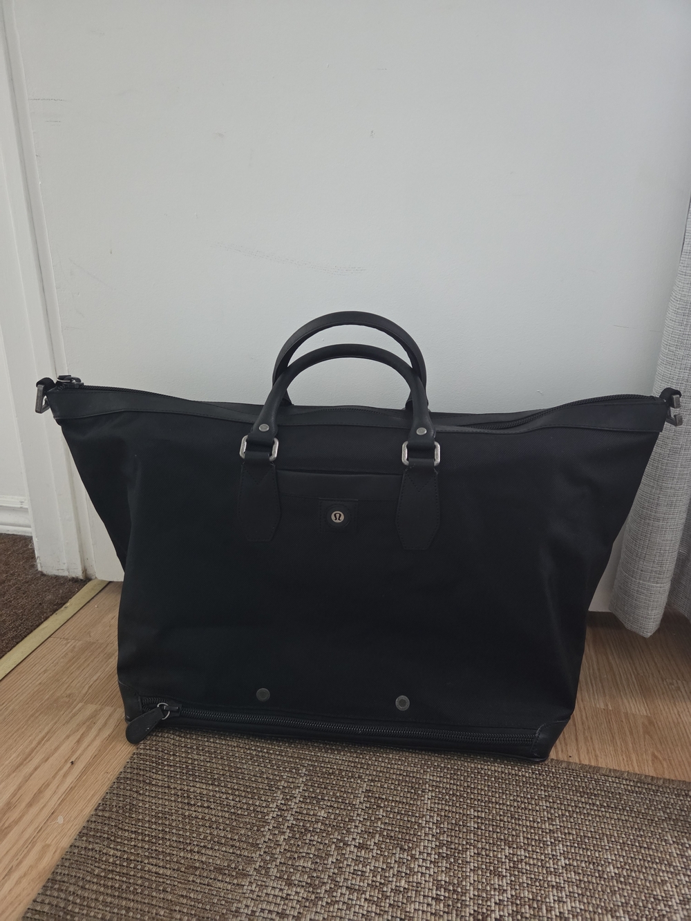 lululemon athletica Black Travel Tote with Dual Top Handles